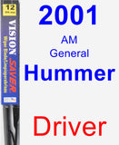 Driver Wiper Blade for 2001 AM General Hummer - Vision Saver