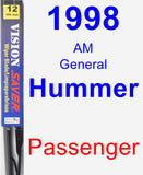 Passenger Wiper Blade for 1998 AM General Hummer - Vision Saver
