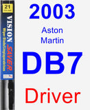 Driver Wiper Blade for 2003 Aston Martin DB7 - Vision Saver