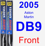 Front Wiper Blade Pack for 2005 Aston Martin DB9 - Vision Saver