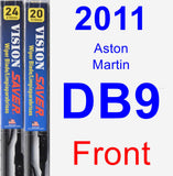Front Wiper Blade Pack for 2011 Aston Martin DB9 - Vision Saver