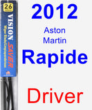 Driver Wiper Blade for 2012 Aston Martin Rapide - Vision Saver
