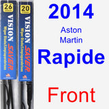 Front Wiper Blade Pack for 2014 Aston Martin Rapide - Vision Saver