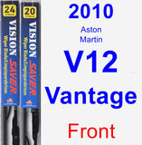 Front Wiper Blade Pack for 2010 Aston Martin V12 Vantage - Vision Saver