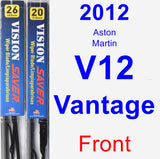 Front Wiper Blade Pack for 2012 Aston Martin V12 Vantage - Vision Saver