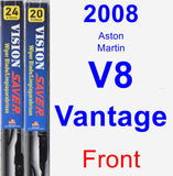 Front Wiper Blade Pack for 2008 Aston Martin V8 Vantage - Vision Saver
