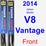 Front Wiper Blade Pack for 2014 Aston Martin V8 Vantage - Vision Saver