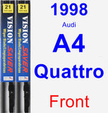 Front Wiper Blade Pack for 1998 Audi A4 Quattro - Vision Saver