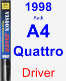 Driver Wiper Blade for 1998 Audi A4 Quattro - Vision Saver