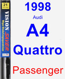 Passenger Wiper Blade for 1998 Audi A4 Quattro - Vision Saver