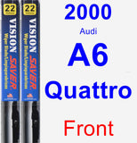Front Wiper Blade Pack for 2000 Audi A6 Quattro - Vision Saver