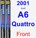 Front Wiper Blade Pack for 2001 Audi A6 Quattro - Vision Saver