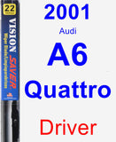 Driver Wiper Blade for 2001 Audi A6 Quattro - Vision Saver