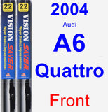 Front Wiper Blade Pack for 2004 Audi A6 Quattro - Vision Saver