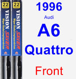 Front Wiper Blade Pack for 1996 Audi A6 Quattro - Vision Saver