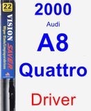 Driver Wiper Blade for 2000 Audi A8 Quattro - Vision Saver