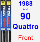 Front Wiper Blade Pack for 1988 Audi 90 Quattro - Vision Saver