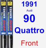 Front Wiper Blade Pack for 1991 Audi 90 Quattro - Vision Saver