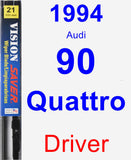 Driver Wiper Blade for 1994 Audi 90 Quattro - Vision Saver