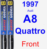Front Wiper Blade Pack for 1997 Audi A8 Quattro - Vision Saver