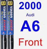 Front Wiper Blade Pack for 2000 Audi A6 - Vision Saver