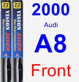 Front Wiper Blade Pack for 2000 Audi A8 - Vision Saver
