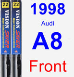 Front Wiper Blade Pack for 1998 Audi A8 - Vision Saver
