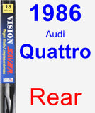 Rear Wiper Blade for 1986 Audi Quattro - Vision Saver