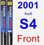 Front Wiper Blade Pack for 2001 Audi S4 - Vision Saver