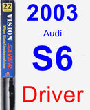 Driver Wiper Blade for 2003 Audi S6 - Vision Saver