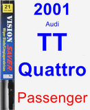 Passenger Wiper Blade for 2001 Audi TT Quattro - Vision Saver