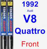 Front Wiper Blade Pack for 1992 Audi V8 Quattro - Vision Saver