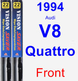 Front Wiper Blade Pack for 1994 Audi V8 Quattro - Vision Saver