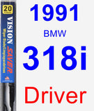 Driver Wiper Blade for 1991 BMW 318i - Vision Saver