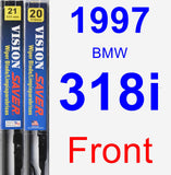 Front Wiper Blade Pack for 1997 BMW 318i - Vision Saver