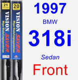 Front Wiper Blade Pack for 1997 BMW 318i - Vision Saver