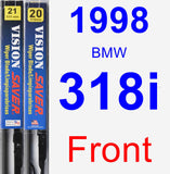 Front Wiper Blade Pack for 1998 BMW 318i - Vision Saver