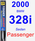 Passenger Wiper Blade for 2000 BMW 328i - Vision Saver