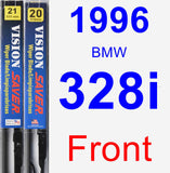Front Wiper Blade Pack for 1996 BMW 328i - Vision Saver