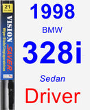 Driver Wiper Blade for 1998 BMW 328i - Vision Saver