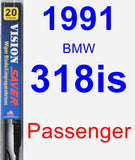 Passenger Wiper Blade for 1991 BMW 318is - Vision Saver
