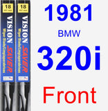 Front Wiper Blade Pack for 1981 BMW 320i - Vision Saver