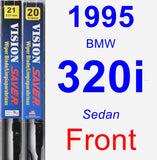 Front Wiper Blade Pack for 1995 BMW 320i - Vision Saver