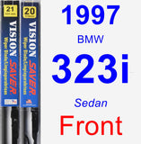 Front Wiper Blade Pack for 1997 BMW 323i - Vision Saver