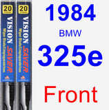 Front Wiper Blade Pack for 1984 BMW 325e - Vision Saver