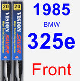 Front Wiper Blade Pack for 1985 BMW 325e - Vision Saver