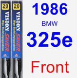 Front Wiper Blade Pack for 1986 BMW 325e - Vision Saver