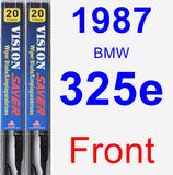 Front Wiper Blade Pack for 1987 BMW 325e - Vision Saver