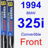 Front Wiper Blade Pack for 1994 BMW 325i - Vision Saver