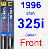 Front Wiper Blade Pack for 1996 BMW 325i - Vision Saver